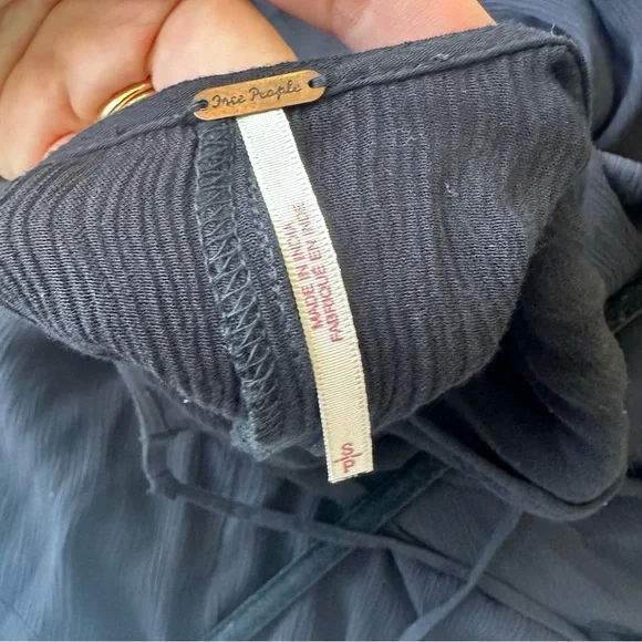 Free People twist front Black Halter mini Dress - Picture 5 of 5